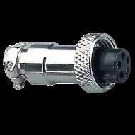 Metal circular connector with four pins