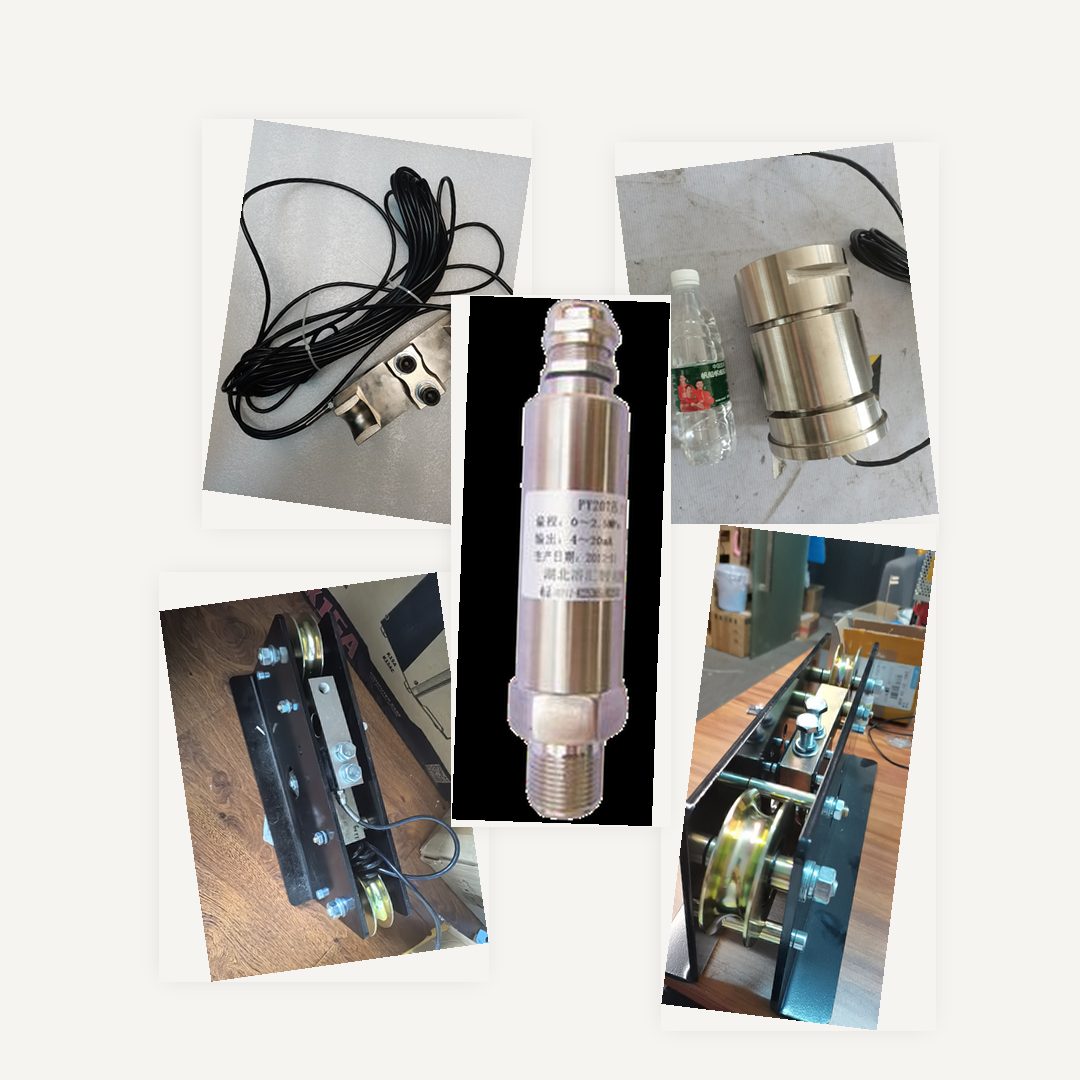 Collage of load cell types produced for crane systems