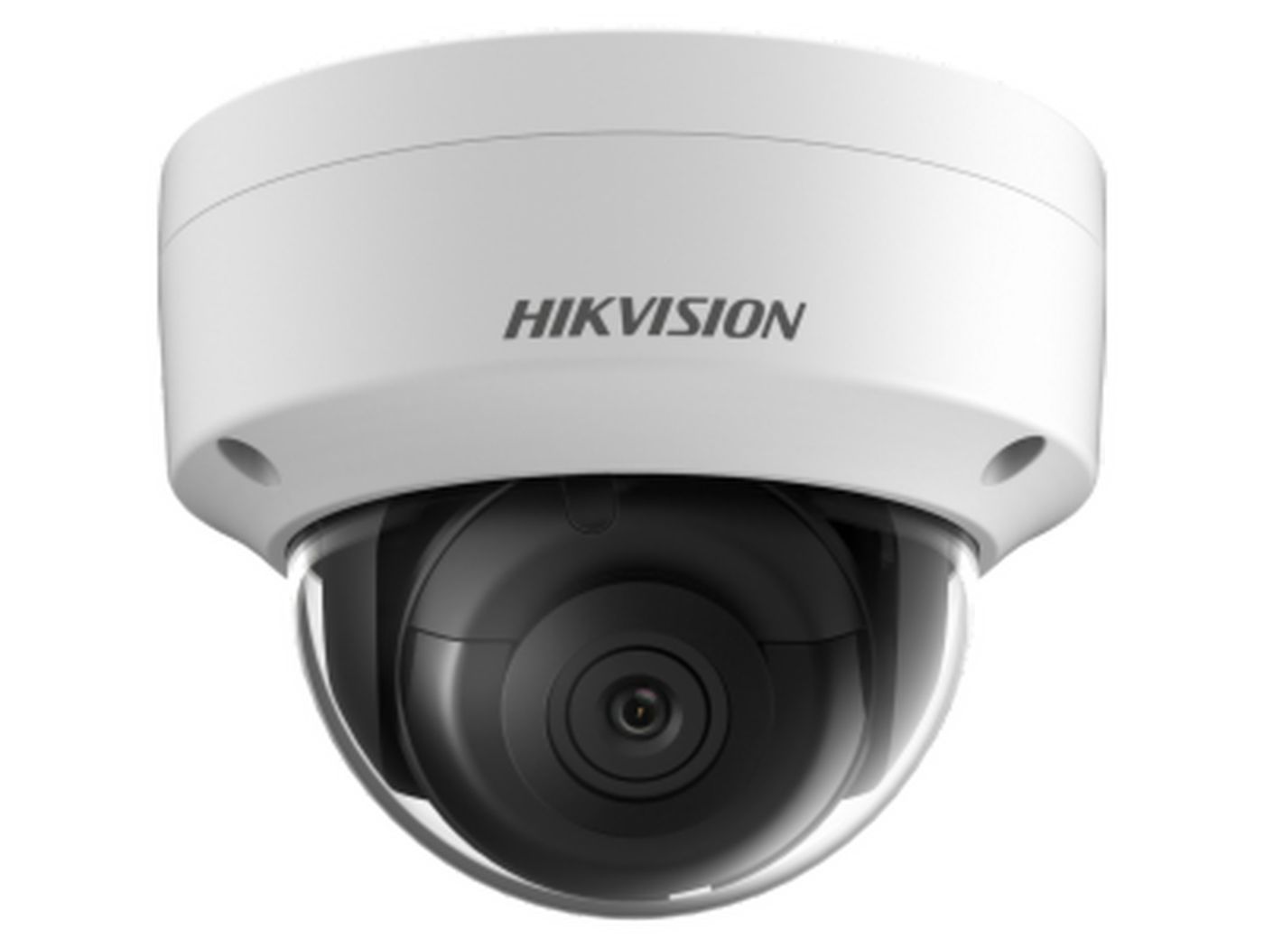 Product image of a white dome network camera on a plain background