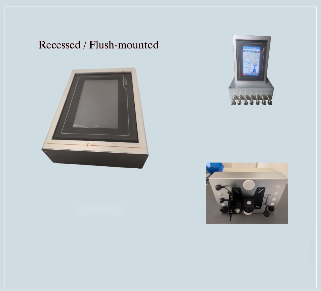 JC-800 flush-mounted terminal face and rear assembly