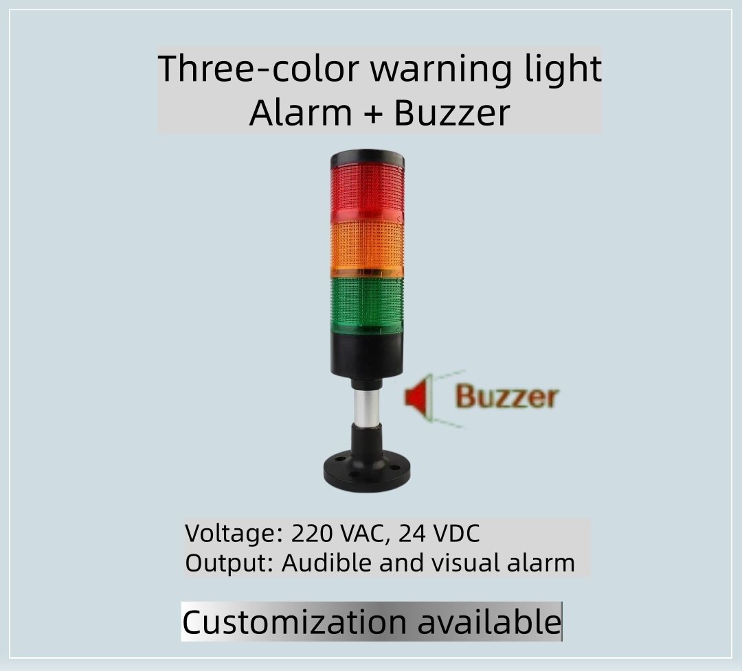 Tri-colour signal beacon with integrated buzzer